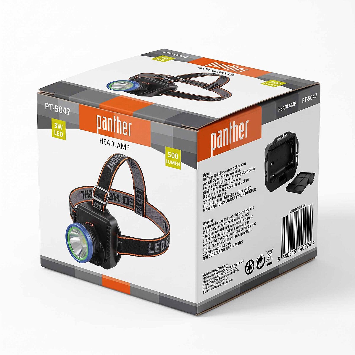 PANTHER PT-5047 USB ŞARJLI KAFA LAMBASI