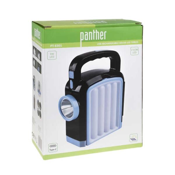 PANTHER PT-8301 ŞARJLI SOLAR EL FENERİ