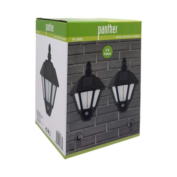 PANTHER PT-2981 2Lİ SOLAR DUVAR LAMBASI SETİ