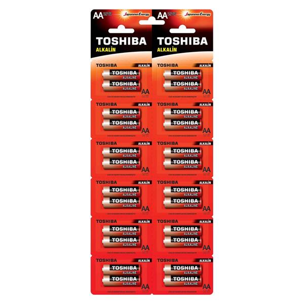 TOSHIBA LR6 24LÜ KARTELA ALKALİN KALEM PİL