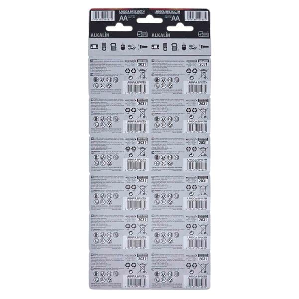 TOSHIBA LR6 24LÜ KARTELA ALKALİN KALEM PİL