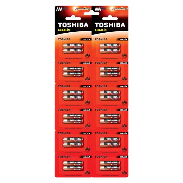 TOSHIBA LR03 24LÜ KARTELA ALKALİN İNCE PİL