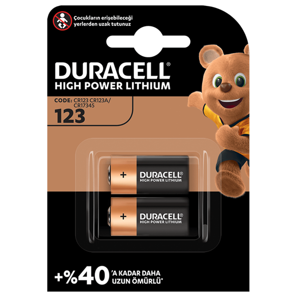 DURACELL ULTRA LİTYUM CR123A 2Lİ