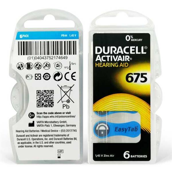 Duracell Activair 675 Kulaklık Pili 6’lı