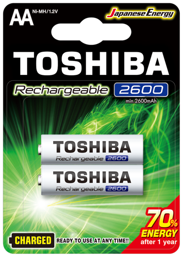 TOSHIBA 2600 MAH ŞARJLI KALEM PİL 2Lİ