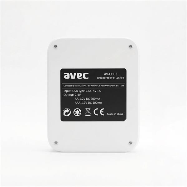 AVEC AV-CH03 USB PİL ŞARJ CİHAZI 4LÜ