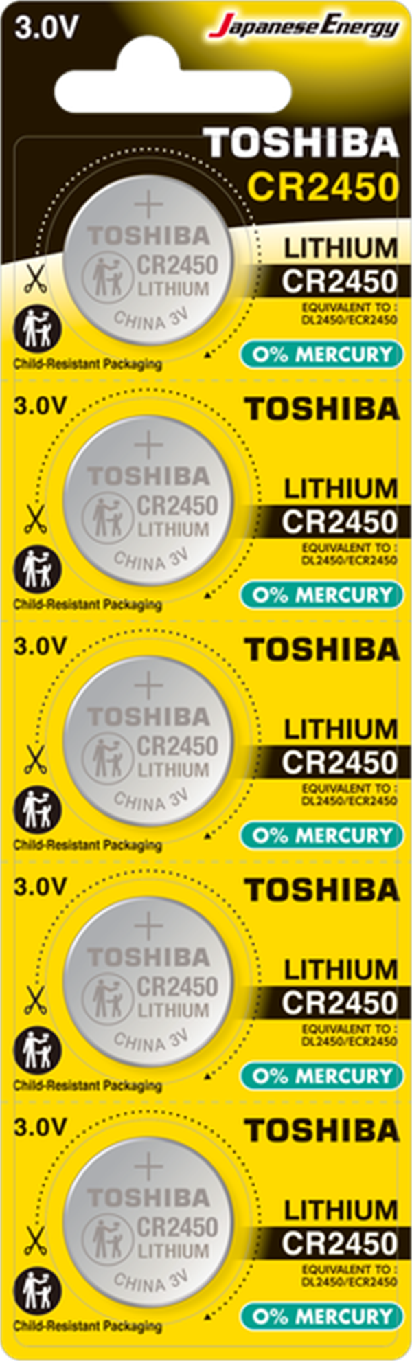 TOSHIBA CR 2450 LITHIUM 5Lİ PİL
