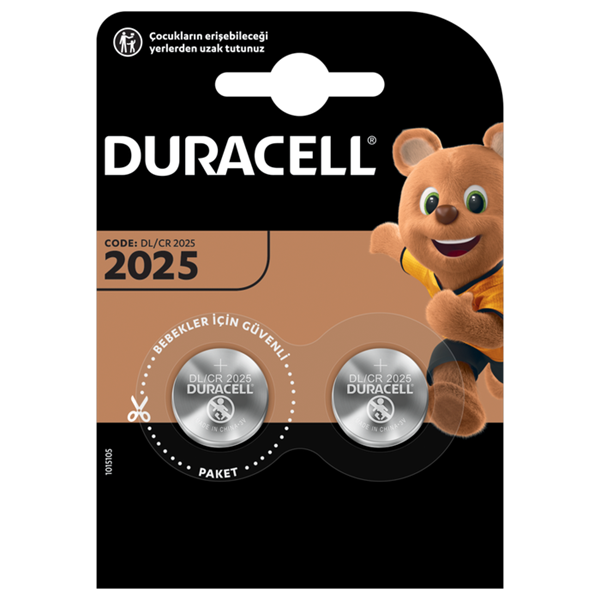 DURACELL CR2025 LITHIUM 3V PİL 2Lİ