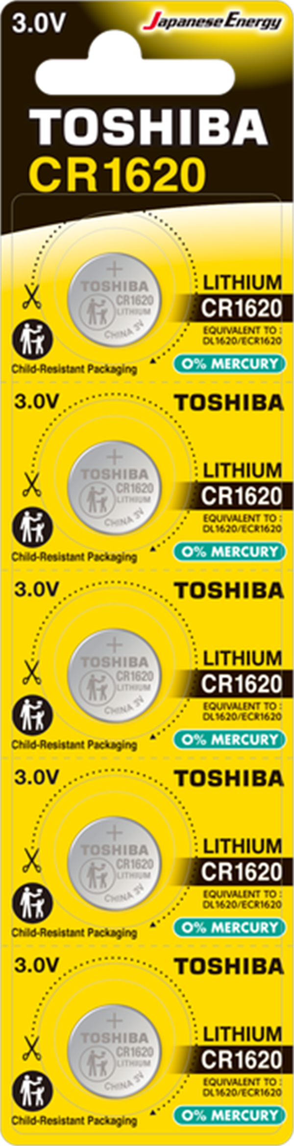 TOSHIBA CR 1620 LITHIUM 5Lİ PİL