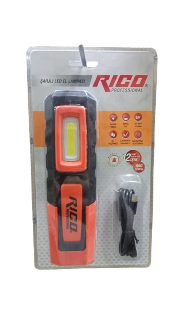 Rico 013-RC0031 600 Lümen Mıknatıslı Çalışma Lambası