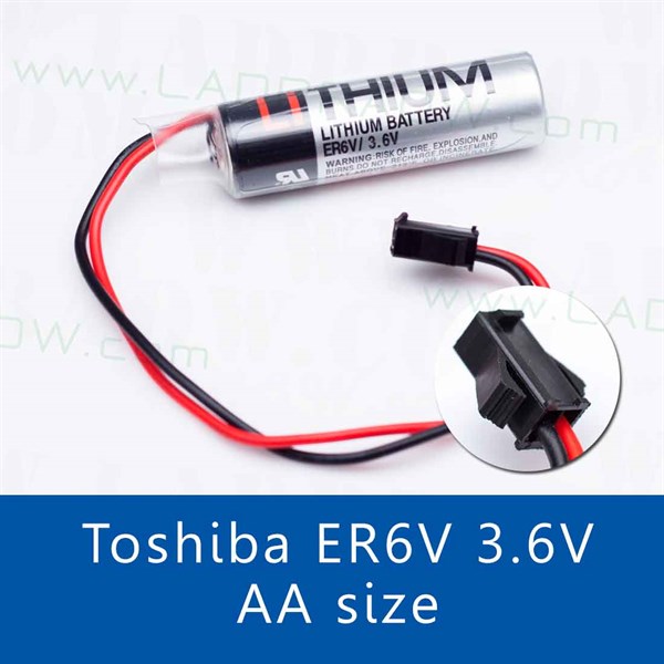Toshiba ER-6VC119A 3.6V 2000mAh Lithyum Battery Siyah Soketli PLC-CNC Pil