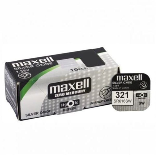 Maxell 321 SR616SW Hafıza Saat Pili 10 Adet