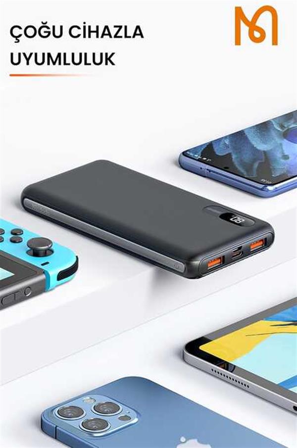 MCDODO MC-434 10,5W 10.000 MAH SİYAH POWERBANK