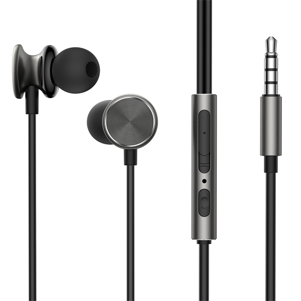 JOYROOM JR-EW03 IN-EAR METAL WIRED EARBUDS-DARK GRAY