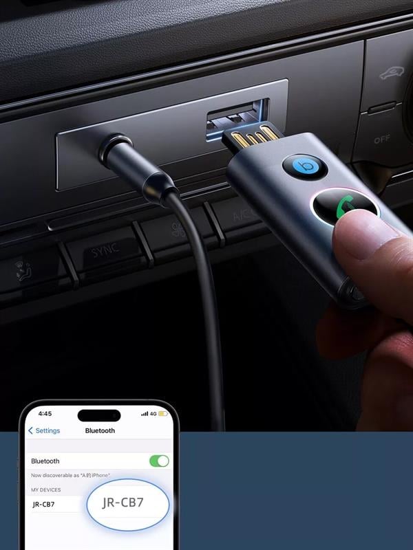 JOYROOM JR-CB7 CAR-B SERIES WIRELESS RECEIVER-GRAY