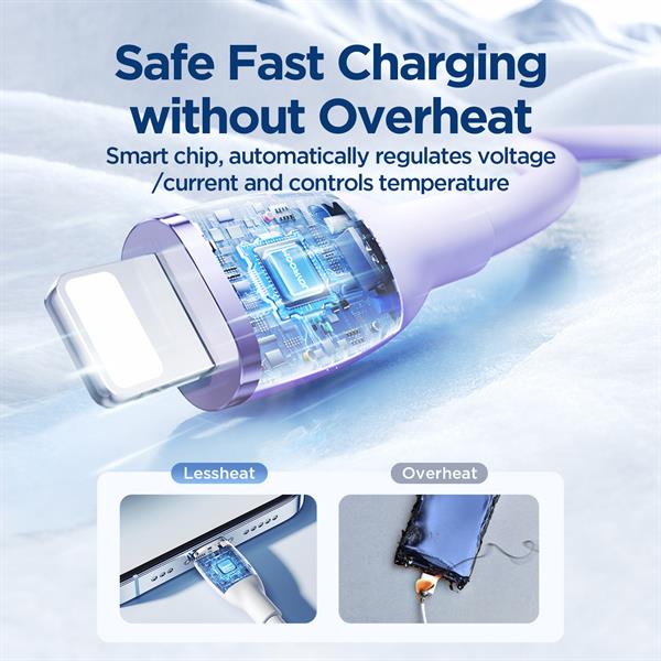JOYROOM SA29-AL3 3A USB A-LIGHTNING 1.2M-PURPLE