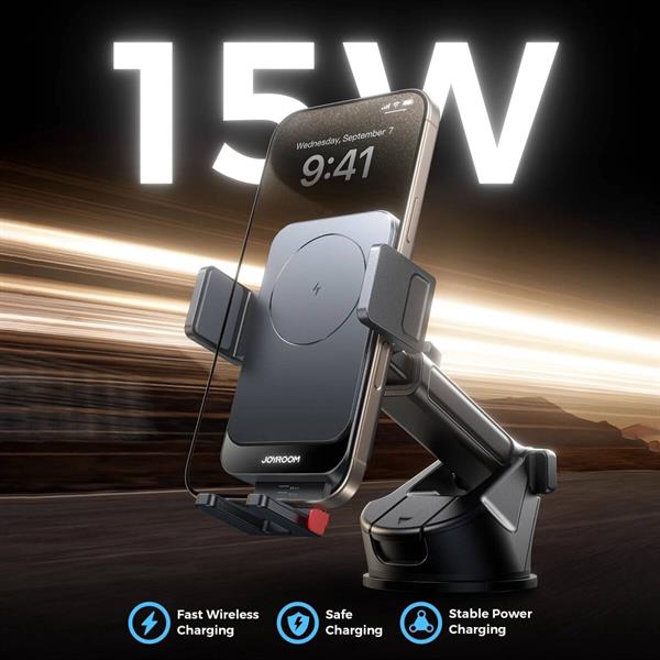 JOYROOM JR-ZS241S WIRELESS CAR CHARGER HOLDER BLCK.