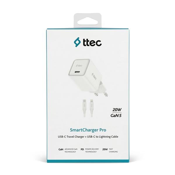 TTEC 2TC20LB 20W PD ŞARJ CİH.+TYPE C-LIGHTNING 1.5M KABLO