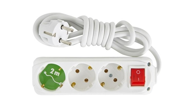 Almera Elektrik 3’lü Anahtarlı Topraklı Priz 2 Metre