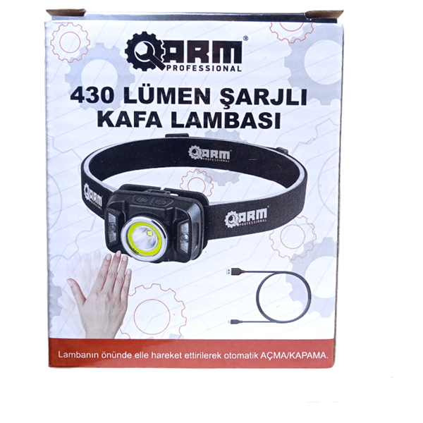 Arm 430 Lümen Esen 146-C Şarjlı Kafa Feneri Sensörlü