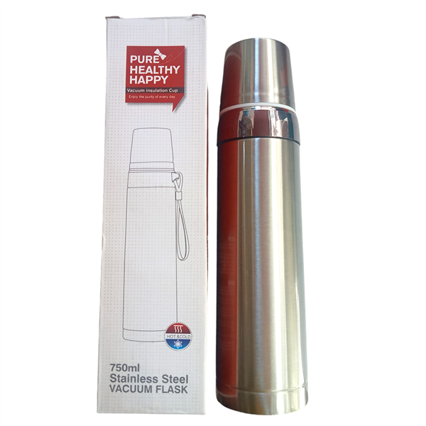 Pure Healthy Happy Vakum İzolasyonlu Bardak - 750ml Paslanmaz Çelik Termos