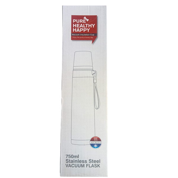 Pure Healthy Happy Vakum İzolasyonlu Bardak - 750ml Paslanmaz Çelik Termos