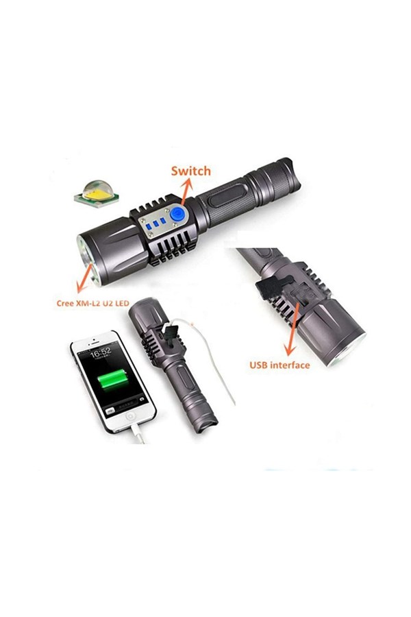 Baretta BR-S18 XML T6 LED Powerbank El Feneri