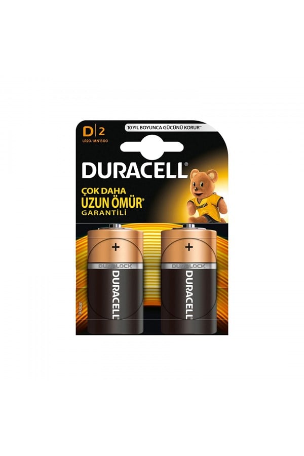 Duracell Alkalin D Boy Büyük Pil 2’li Paket
