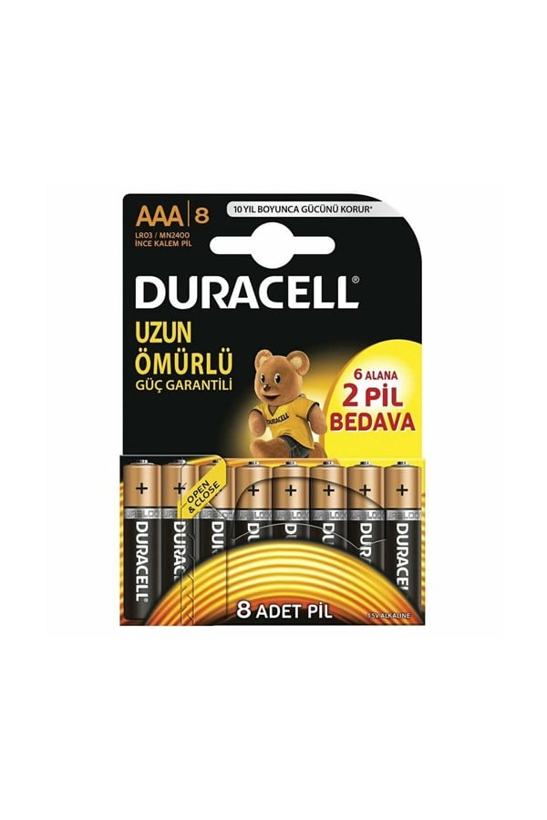 Duracell Alkalin AAA İnce Kalem Pil 6*2