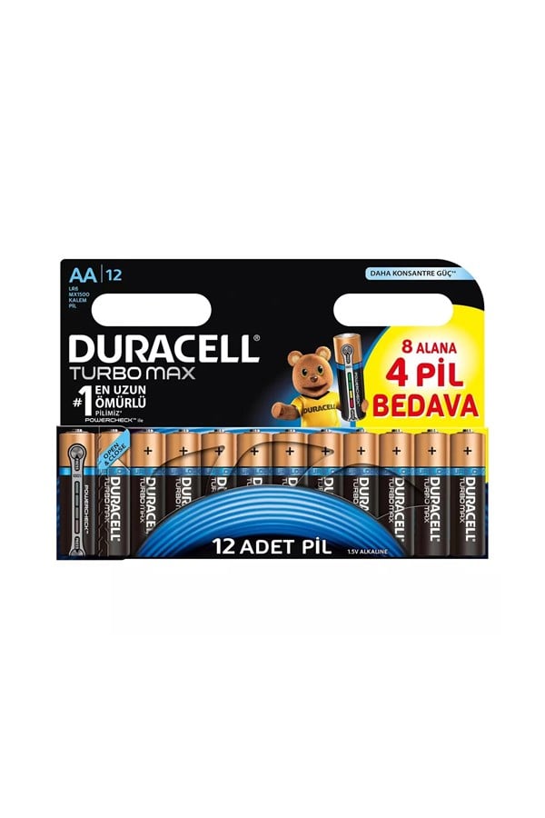 Duracell Turbomax Alkalin AA Kalem Pil 8*4