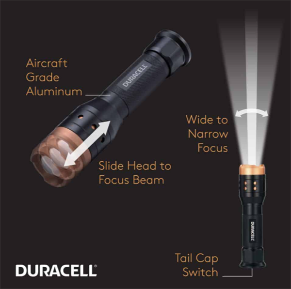 Duracell 250 Alüminyum LED El Feneri