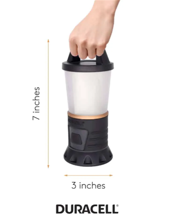 Duracell 600 Lümen Ledli 360° ve 180° Aydınlatmalı El Feneri + 3 AA Piller Dahil