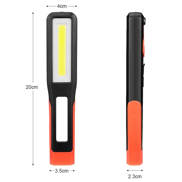 F.B.I F-114 COB LED el feneri USB şarj edilebilir çalışma ışığı manyetik muayene lambası kırmızı acil ışık kamp çadırı dış aydınlatma