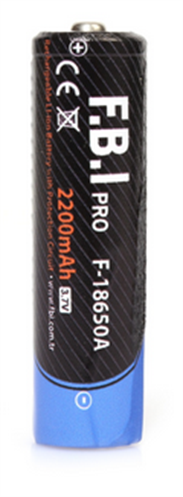 F.B.I F 18650A 3.7V 2200mAh Şarj Edilebilir Li-ion Pil El Feneri Pili 2 Adet+Pil Kutusu Hediye