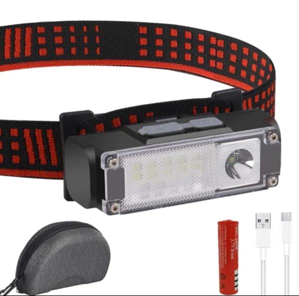 F.B.I F-2607 Su Geçirmez Polis Çakarlı COB LED Kafa Lambası  Taşıma Çantalı