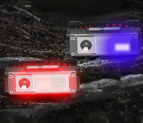 F.B.I F-2607 Su Geçirmez Polis Çakarlı COB LED Kafa Lambası  Taşıma Çantalı