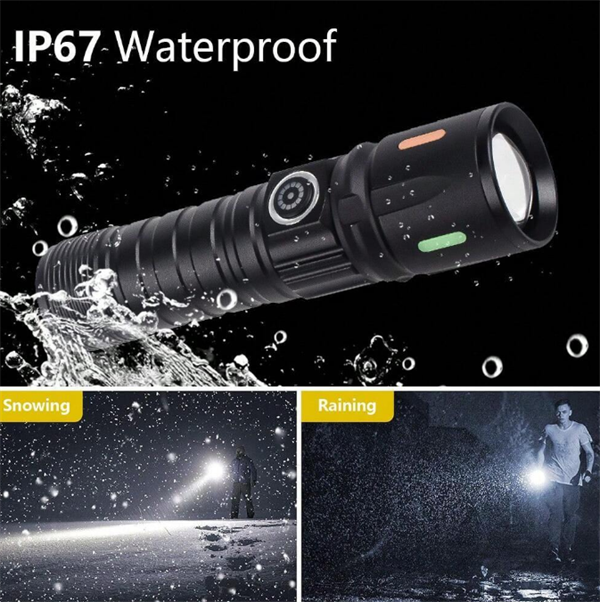 F.B.I F-48 Ultra Parlak LED El Feneri | Type-C Hızlı Şarj ve Zoom Özellikli