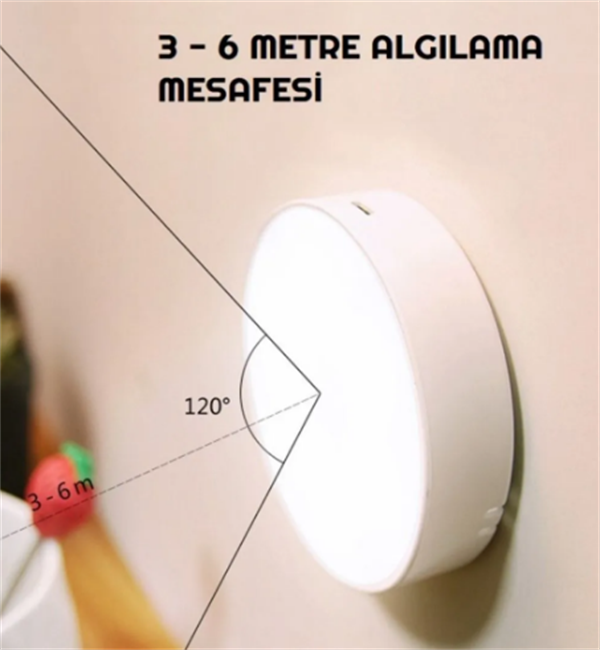 F.B.I F-49 8 LED Hareket Sensörlü USB Şarjlı Lamba - Beyaz Işık