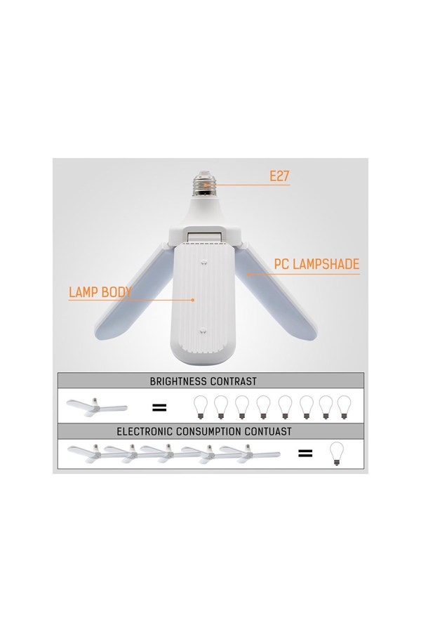 F.B.I 45Watt 3.600 Lümen 3500K E27 Duy Fan Ampul Gün Işığı