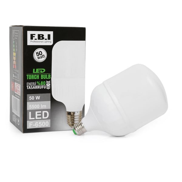 F.B.I 50Watt 2.600 Lümen 3500K E27 Duy LED Ampul Gün Işığı
