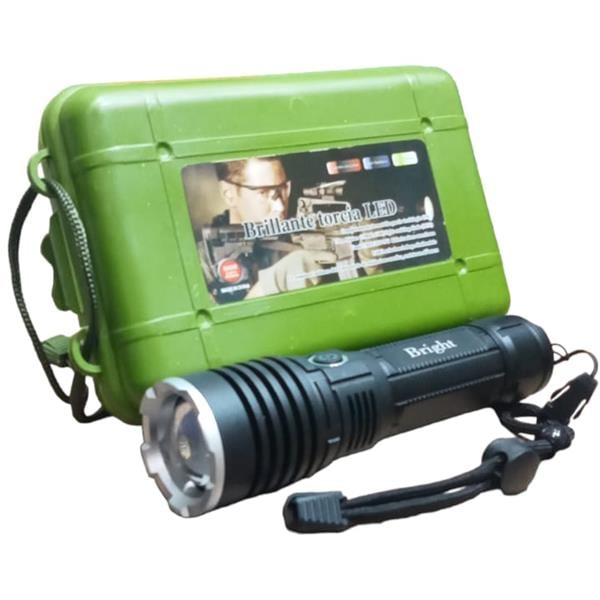 Bright GHT-5761 XP50 LED 3 Mod Zoomlu Yağmur Suyu Geçirmez Şarjlı El Feneri 26650 Pil İle Çalışır