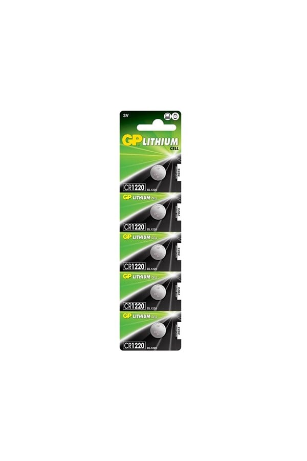 GP CR1220 3V Lityum Pil 5’li Paket