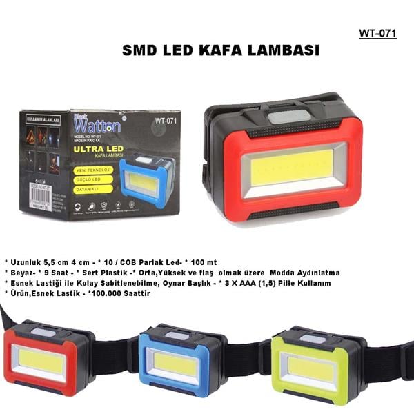 Pilli Kafa Lambası Watton Wt-071