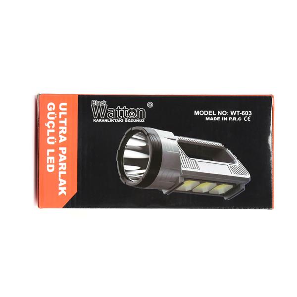 Güçlü Şarjlı Fener Masa Lambası Watton Wt-603