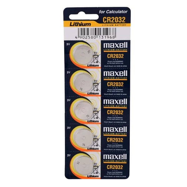 Maxell CR2032 Lityum Düğme Pil 5’li Kartela 10 Kart 50 Adet