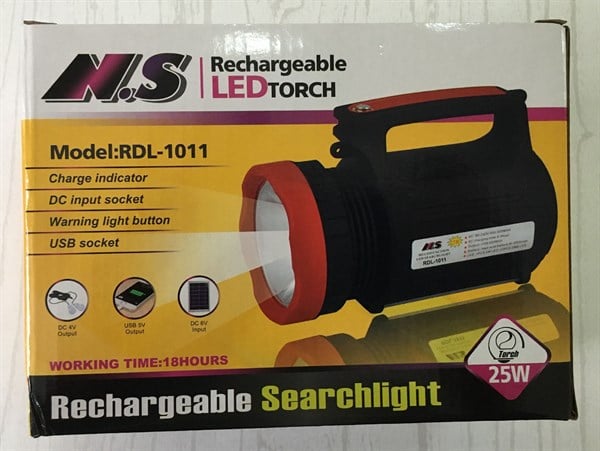 N.S 25W Şarjlı El Projektörü + Florasan + Usb’li 28 Ledli Profosyonel El Feneri Işıldak Masa Lambası Lamba RDL-1011