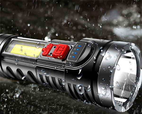 Polizei P-100 Süper güçlü LED el feneri taktik Isığı USB şarj edilebilir su geçirmez lamba Ultra parlak fener kamp balıkçılık el feneri
