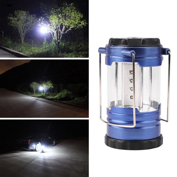 12 LED KAMP FENERİ-MAVİ-PUSULA-PİLLİ-TAŞINABİLİR LAMBA-