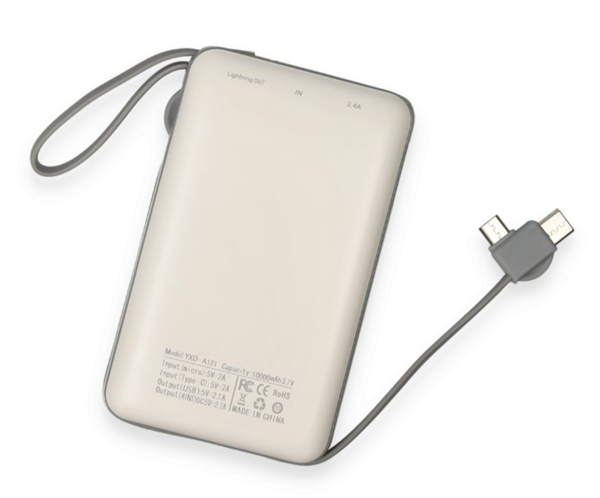 Yosonda A121 4in1 10.000 mAh Mini Powerbank - Beyaz - Gri