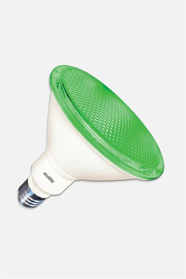 Ecolite LED PAR38 Yeşil IP44 8W E27 Duy Ampul